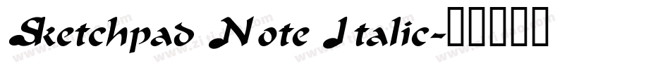 Sketchpad Note Italic字体转换